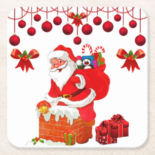Christmas Santa Claus_GC - Paper Coaster
