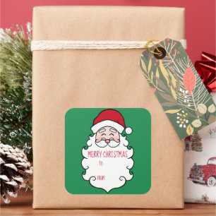 Christmas Santa Claus Gift Tag Stickers