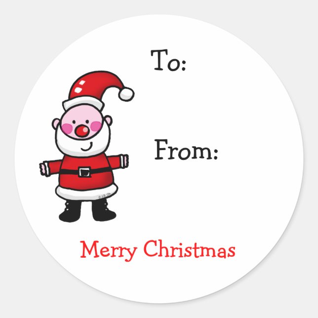 Christmas Santa Claus gift tags (Front)