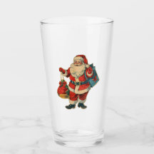 Christmas Santa Claus Glass