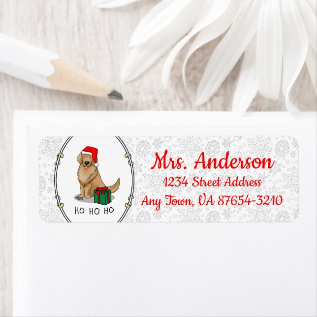 Christmas Santa Claus Golden Retriever Dog Cute (Insitu)