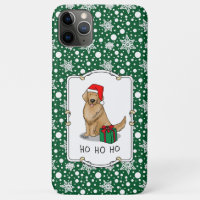 Christmas Santa Claus Golden Retriever Dog Cute