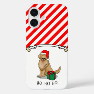 Christmas Santa Claus Golden Retriever Dog Cute iPhone 16 Case