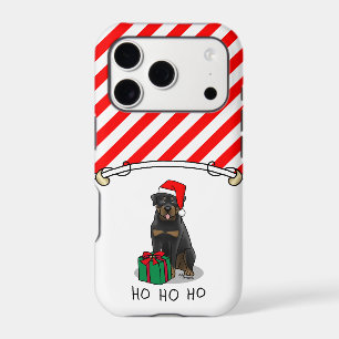 Christmas Santa Claus Hat Rottweiler Dog Funny