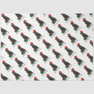 Christmas Santa Claus Hat Rottweiler Dog Funny Tissue Paper