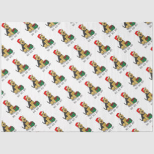 Christmas Santa Claus Hat Welsh Terrier Dog Cute Tissue Paper