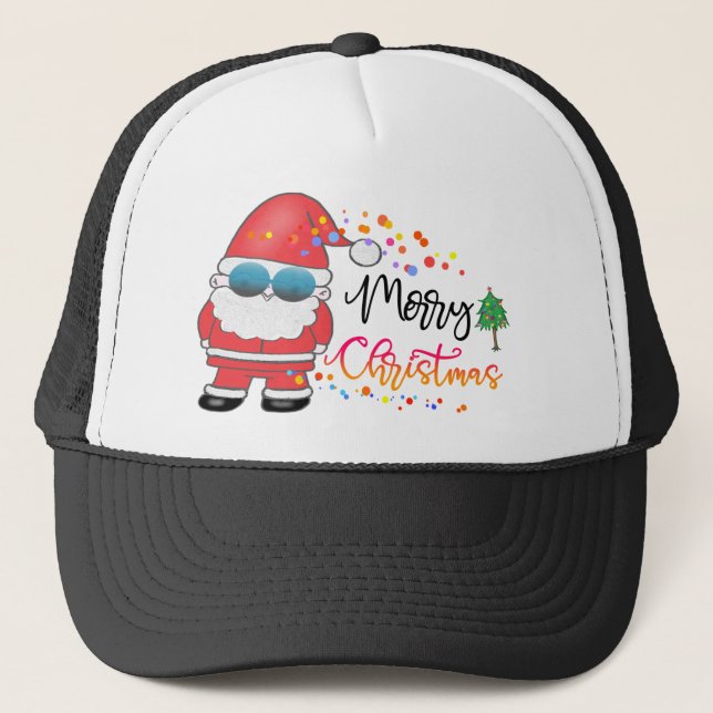 Christmas Santa Claus ho ho ho Trucker Hat (Front)