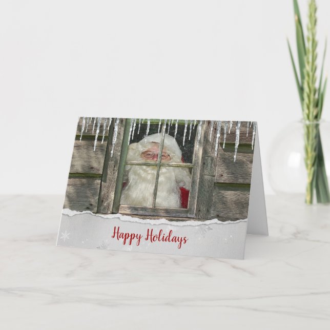 Christmas Santa Claus Holiday Card (Front)