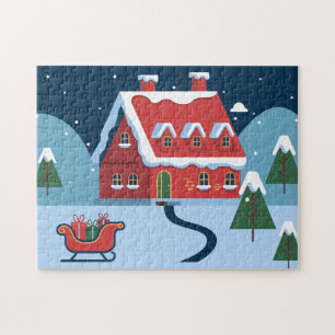 Christmas Santa Claus House Kid's Jigsaw Puzzle