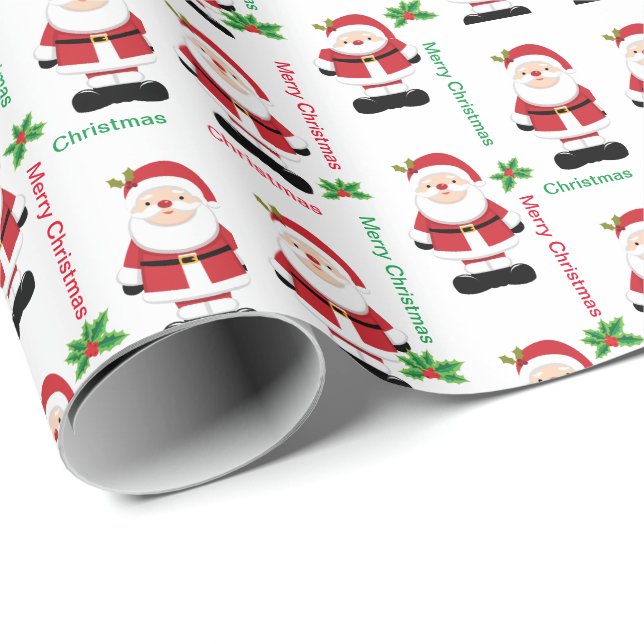 Christmas Santa Claus  Medium Gift Bag Wrapping Paper (Roll Corner)