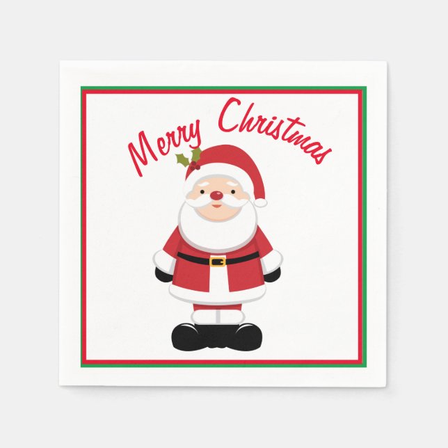 Christmas Santa Claus    Napkin (Front)