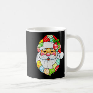 Christmas Santa Claus Patchwork Vintage Men Women Coffee Mug