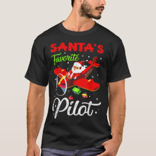 Christmas Santa Claus Pilot Flying Aeroplane Gifts T-Shirt