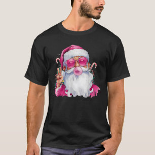 Christmas Santa Claus Pink Bubble Gum  T-Shirt