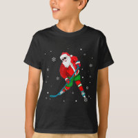 Christmas Santa Claus Player Ice Hockey Funny For 