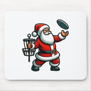 Christmas Santa Claus Playing Disc Golf Pajama Xma Mouse Mat