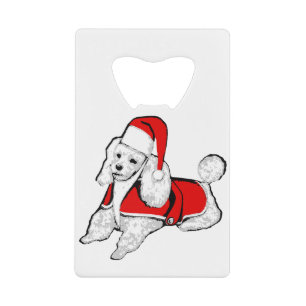 christmas santa claus poodle