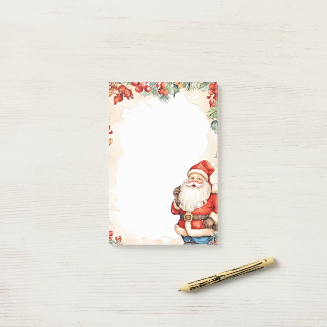 Christmas Santa Claus Post-it Notes (On Desk)