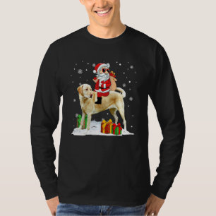 Christmas Santa Claus Riding Labrador Retriever Xm T-Shirt