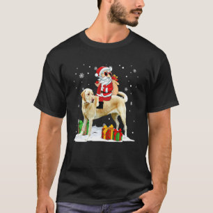 Christmas Santa Claus Riding Labrador Retriever Xm T-Shirt
