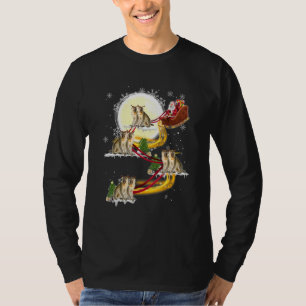 Christmas Santa Claus Riding Monkey Monkey Xmas T-Shirt