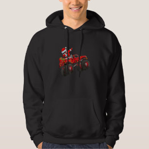 Christmas Santa Claus Riding Monster Truck Boys Ki Hoodie
