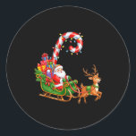 Christmas Santa Claus Riding Reindeer Lights Men W Classic Round Sticker<br><div class="desc">Christmas Santa Claus Riding Reindeer Lights Men Women Xmas</div>