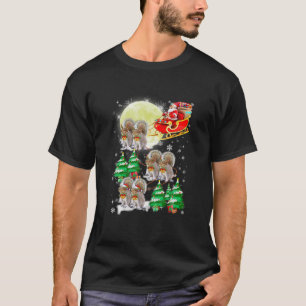 Christmas Santa Claus Riding Squirrel Funny Squirr T-Shirt