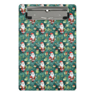 Christmas Santa Claus Seamless Pattern-82909 Mini Clipboard