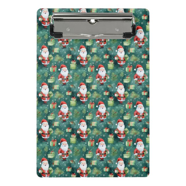 Christmas Santa Claus Seamless Pattern-82909 Mini Clipboard (Front)