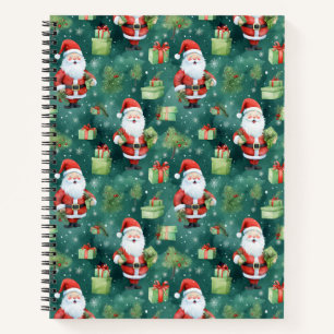 Christmas Santa Claus Seamless Pattern-82909 Notebook