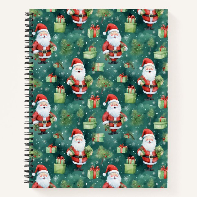 Christmas Santa Claus Seamless Pattern-82909 Notebook (Front)