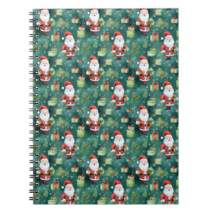 Christmas Santa Claus Seamless Pattern-82909 Notebook