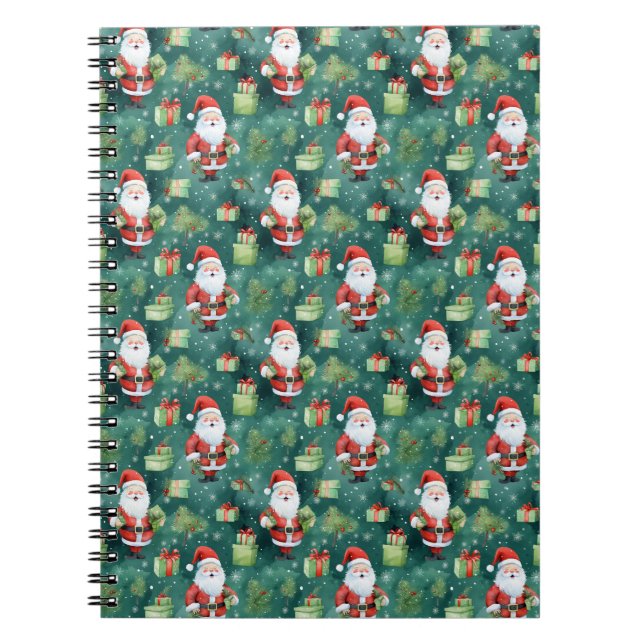 Christmas Santa Claus Seamless Pattern-82909 Notebook (Front)