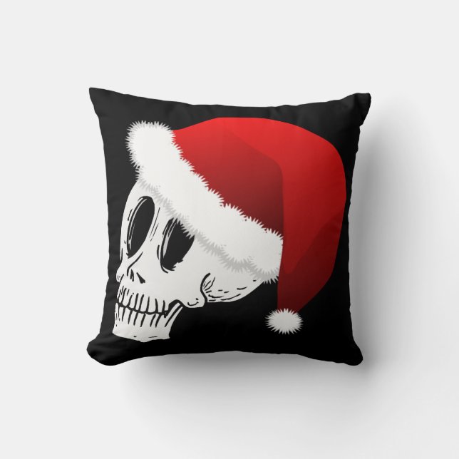 Christmas Santa Claus Skull Cushion (Front)