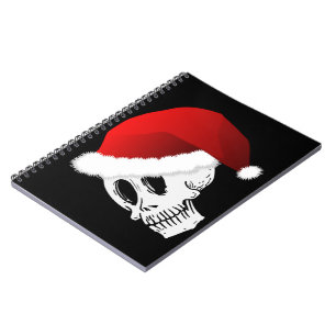 Christmas Santa Claus Skull Notebook