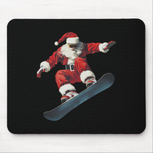 Christmas Santa Claus Snowboard Snowboarding Snowb Mouse Mat