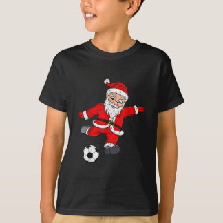 Christmas Santa Claus Soccer Ball  T-Shirt