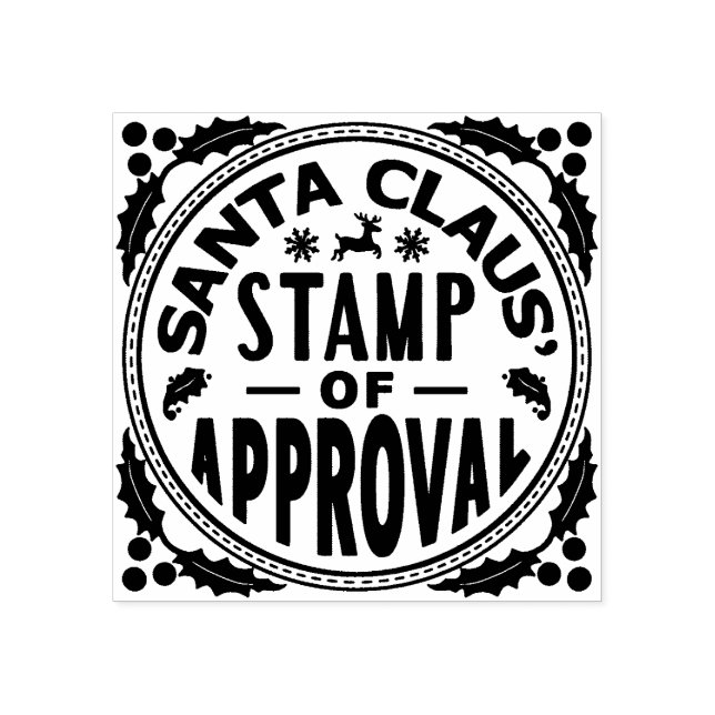 Christmas Santa Claus Stamp of Approval Funny v2 (Imprint)
