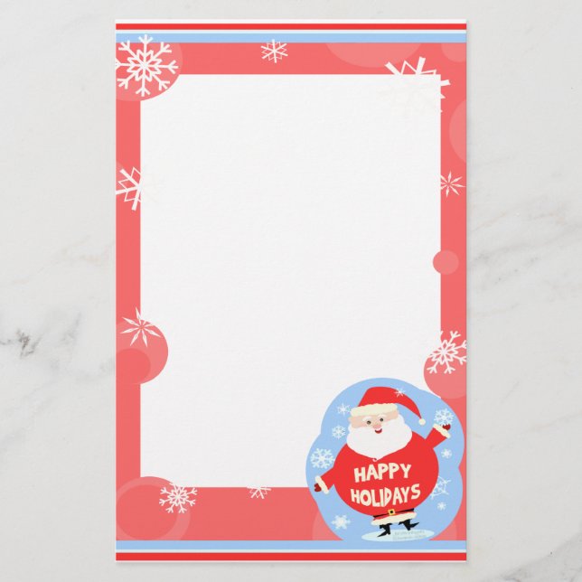 Christmas Santa Claus Stationery (Front)