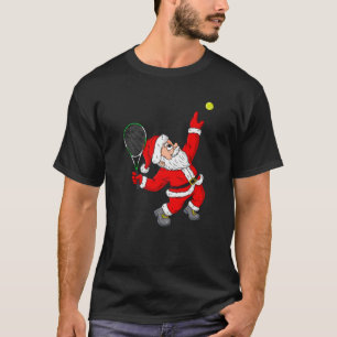 Christmas Santa Claus Tennis Funny Boys Girls Kids T-Shirt