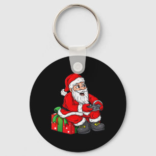 Christmas Santa Claus Video Gamer Controller Boys Key Ring