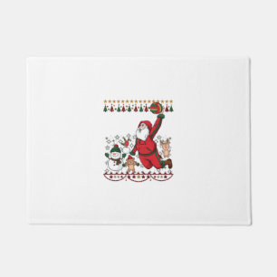 Christmas Santa Claus Volleyball Snowman Reindeer Doormat