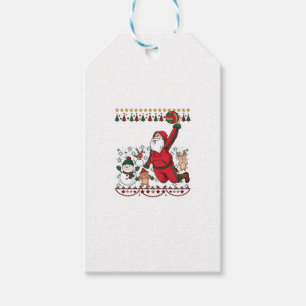 Christmas Santa Claus Volleyball Snowman Reindeer Gift Tags