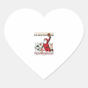 Christmas Santa Claus Volleyball Snowman Reindeer Heart Sticker