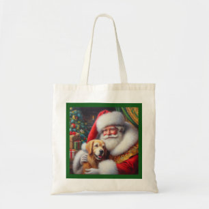 Christmas Santa Claus with Dogs 3 Tote Bag