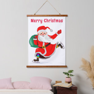 Christmas Santa Claus with Gifts Hanging Tapestry