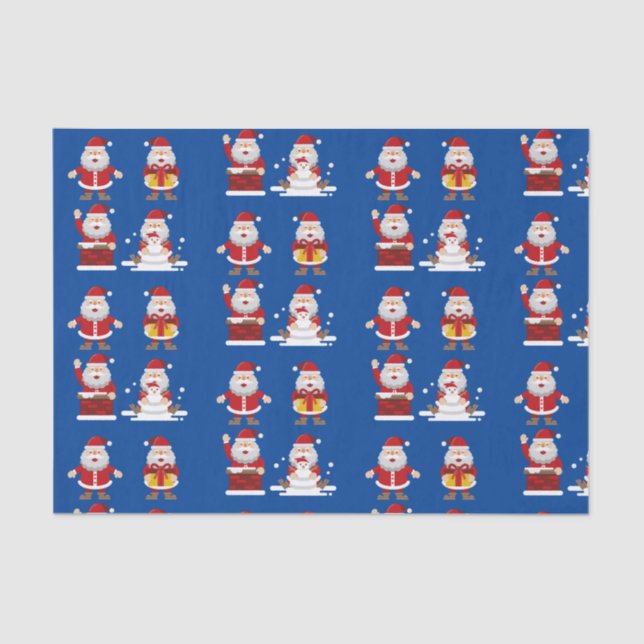 Christmas Santa Claus With Gifts  Tissue Paper (Front)