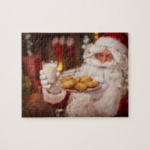 Christmas Santa Claus with Snacks Jigsaw Puzzle