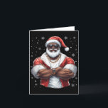 Christmas Santa Claus Xmas Cool Black African Amer Card<br><div class="desc">Christmas Santa Claus Xmas Cool Black African American Proud</div>